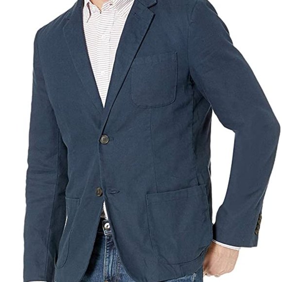 Goodthreads Other - Goodthreads Men's Slim-Fit Linen Blazer Navy